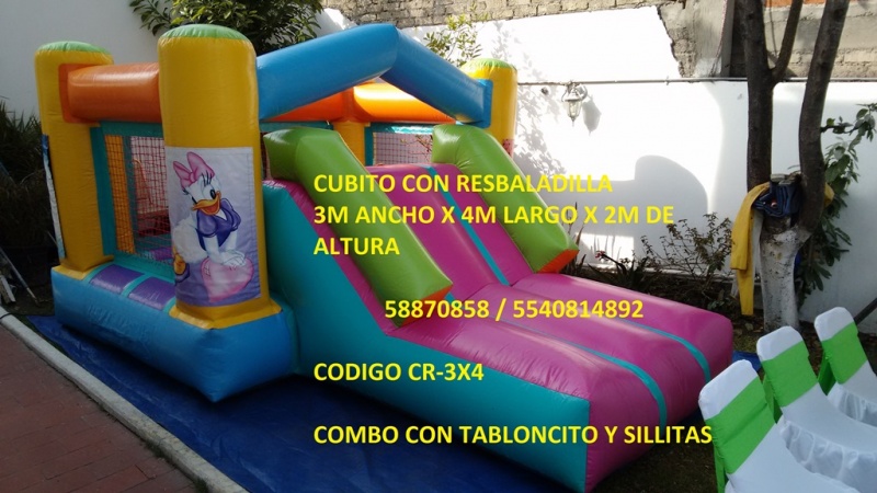 cubito con resbaladilla brincolin inflable
